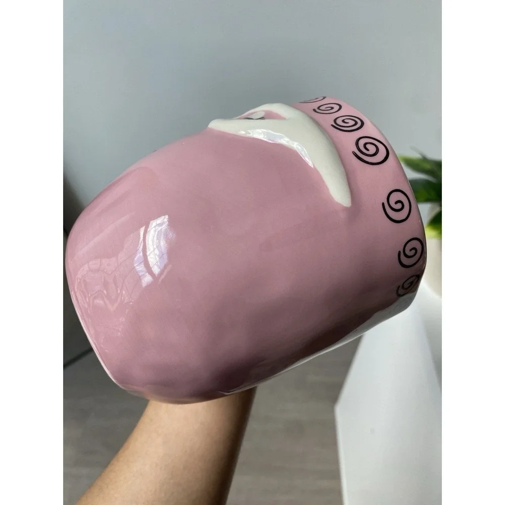 Pink Face Planter For Succulent Quirky Whimsy